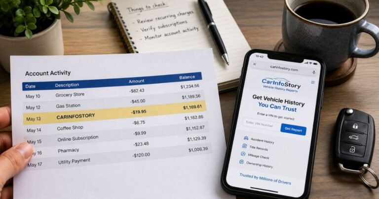 CarInfoStory Charge on Debit Card
