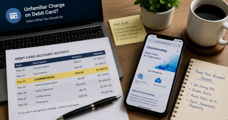 Chembiodiag Charge on Debit Card